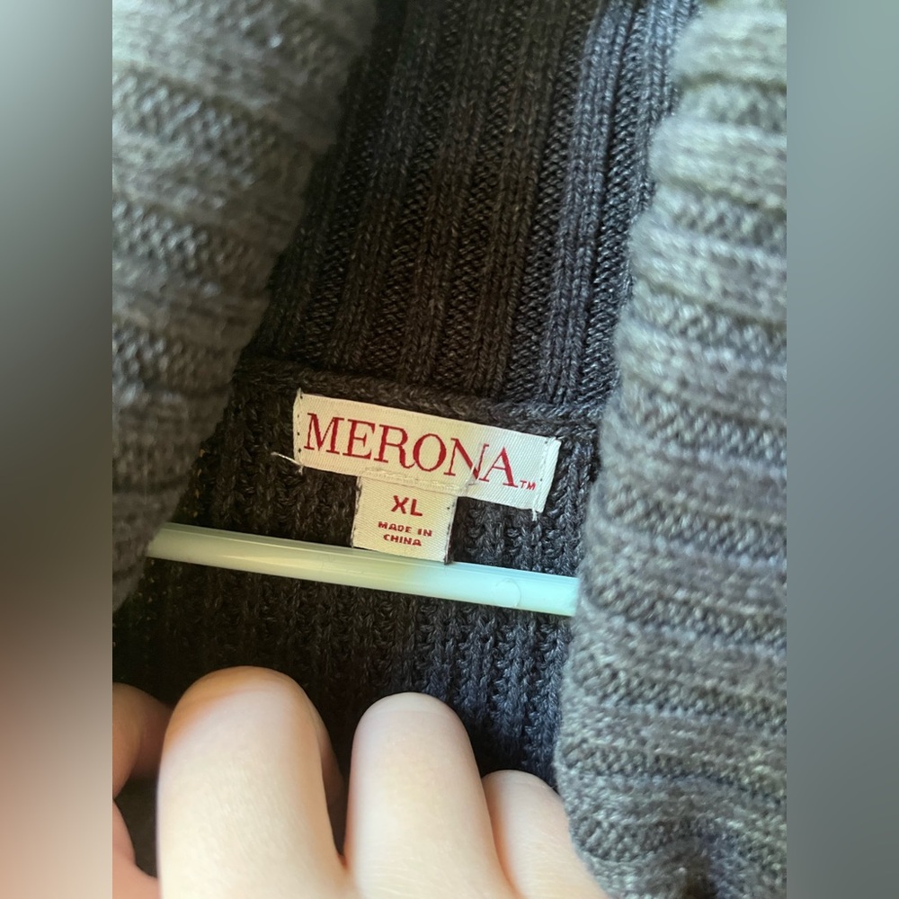 Turtle neck black sleeveless sweater dress, XL - Picture 3 of 4